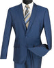 Vinci Slim Fit 2 Piece Suit Single Breasted 2 Button Design (Blue) S2RK-7