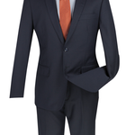 Vinci Slim Fit 2 Piece 2 Button Suit (Navy) SC900-12