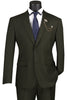 Vinci Slim Fit 2 Piece 2 Button Suit (Olive) SC900-12