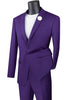 Vinci Slim Fit 2 Piece 2 Button Suit (Purple) SC900-12