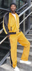 Inserch Velour Color-blocked Jogging Set with Piping Detail SEL900-38 Gold