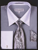 Daniel Ellissa Two Tone French Cuff Dress Shirt DS3006WTPRT Silver