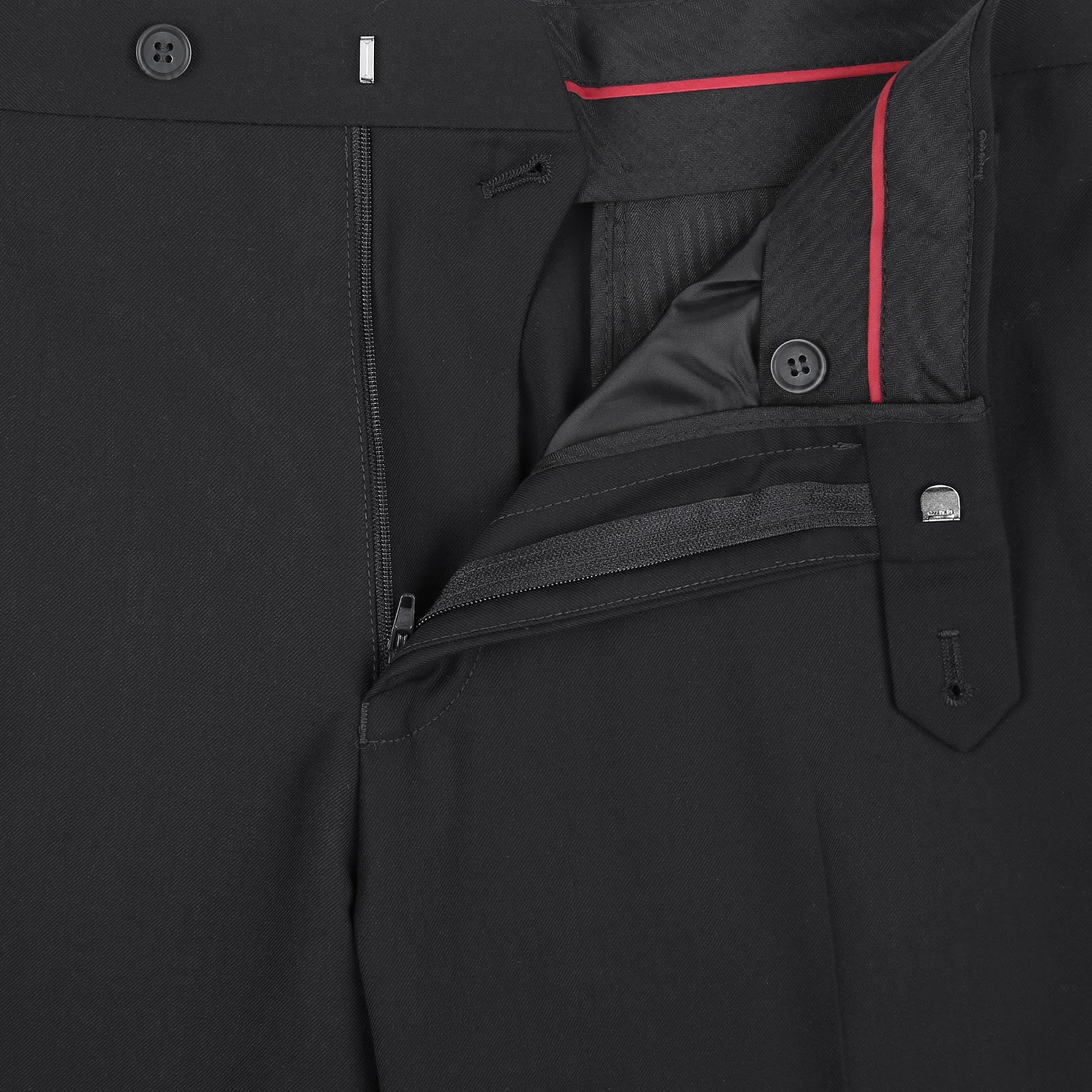 RENOIR Black 2-Piece Classic Fit Single Breasted Notch Lapel Suit 201-1