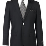 Porto Black, Slim Fit, Pure Wool Suit by Tiglio Luxe TIG1001