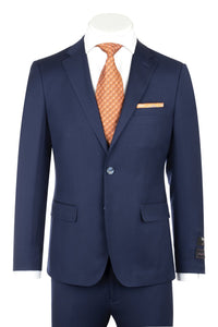 Porto French Blue, Slim Fit, Pure Wool Suit by Tiglio Luxe TIG5966