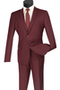 Vinci Ultra Slim Fit 2 Piece Business Suit (Burgundy) US900-1