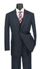 Vinci Regular Fit Glen Plaid 3 Piece Suit (Blue) V2RW-15