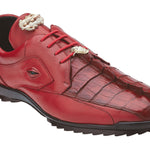 Belvedere - Vasco, Genuine Hornback Crocodile and Soft Calf Sneaker - Red - 336122