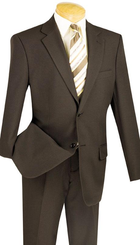 Vinci Single Breasted Poplin Dacron Suit (Brown) 2PP