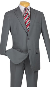 Vinci Single Breasted Poplin Dacron Suit (Gray) 2PP