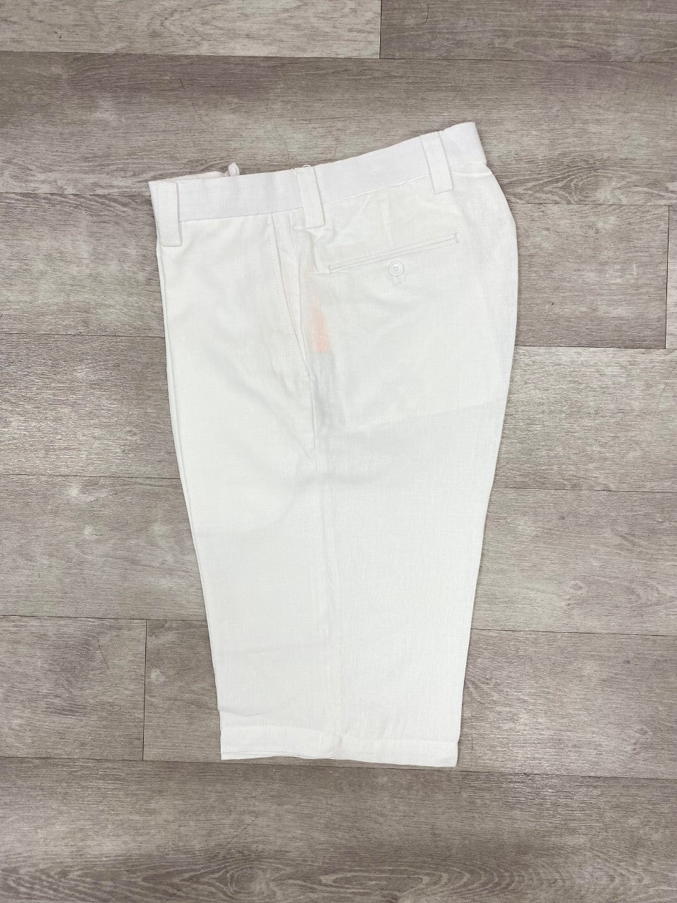 Inserch Premium Linen Flat Front Shorts White P21116/P21110