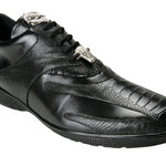 Belvedere - Bene, Genuine Ostrich and Soft Calf Sneaker - Black - 2010