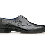 Belvedere - Bolero, Genuine Ostrich Leg and Ostrich Quill Dress Shoe - Black - R43