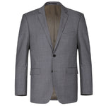 RENOIR Dark Grey 2-Piece Slim Fit Notch Lapel Wool Suit 508-3