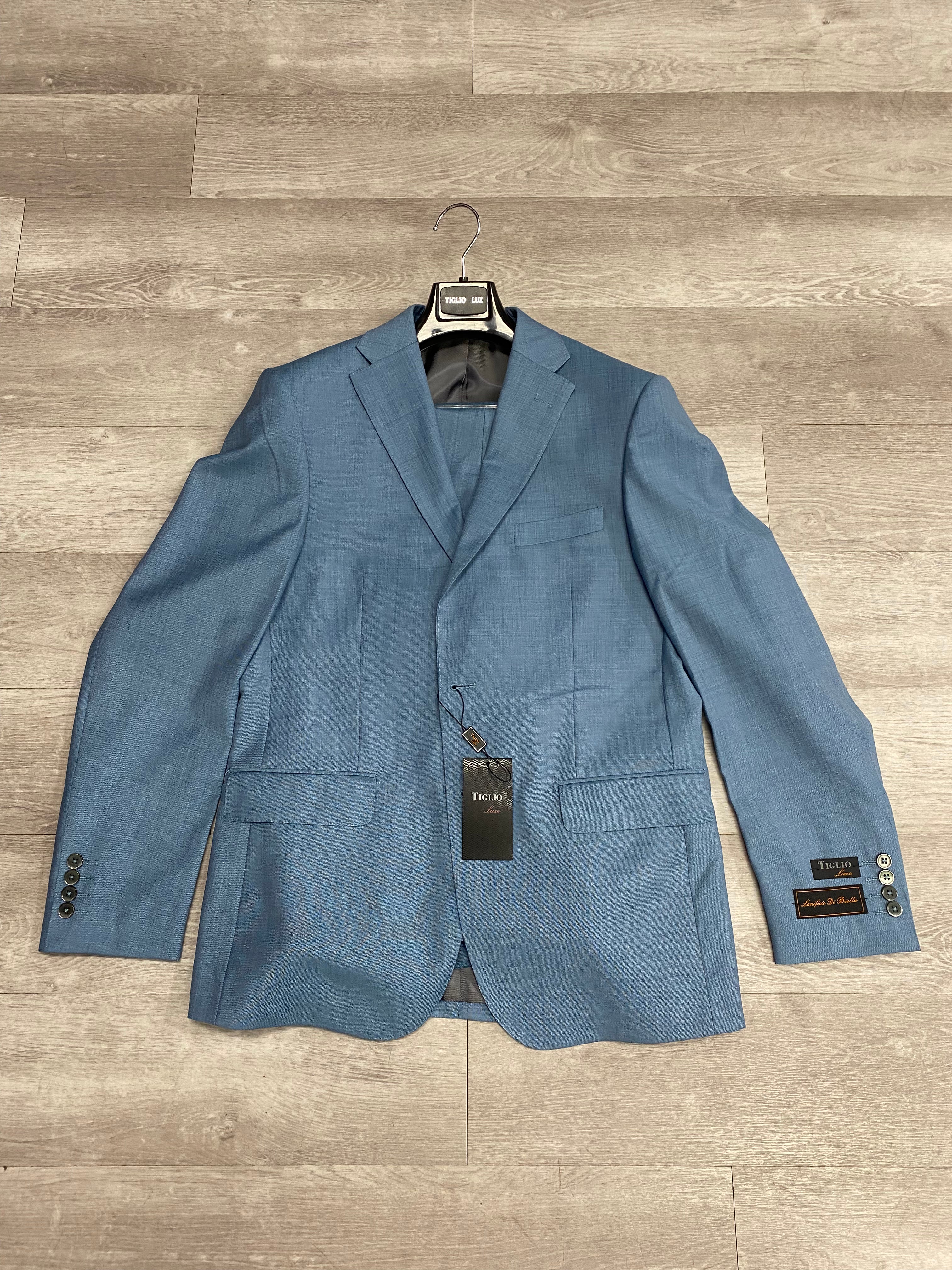 Tiglio Luxe Dolcetto Slim Fit Teal Suit TL2538