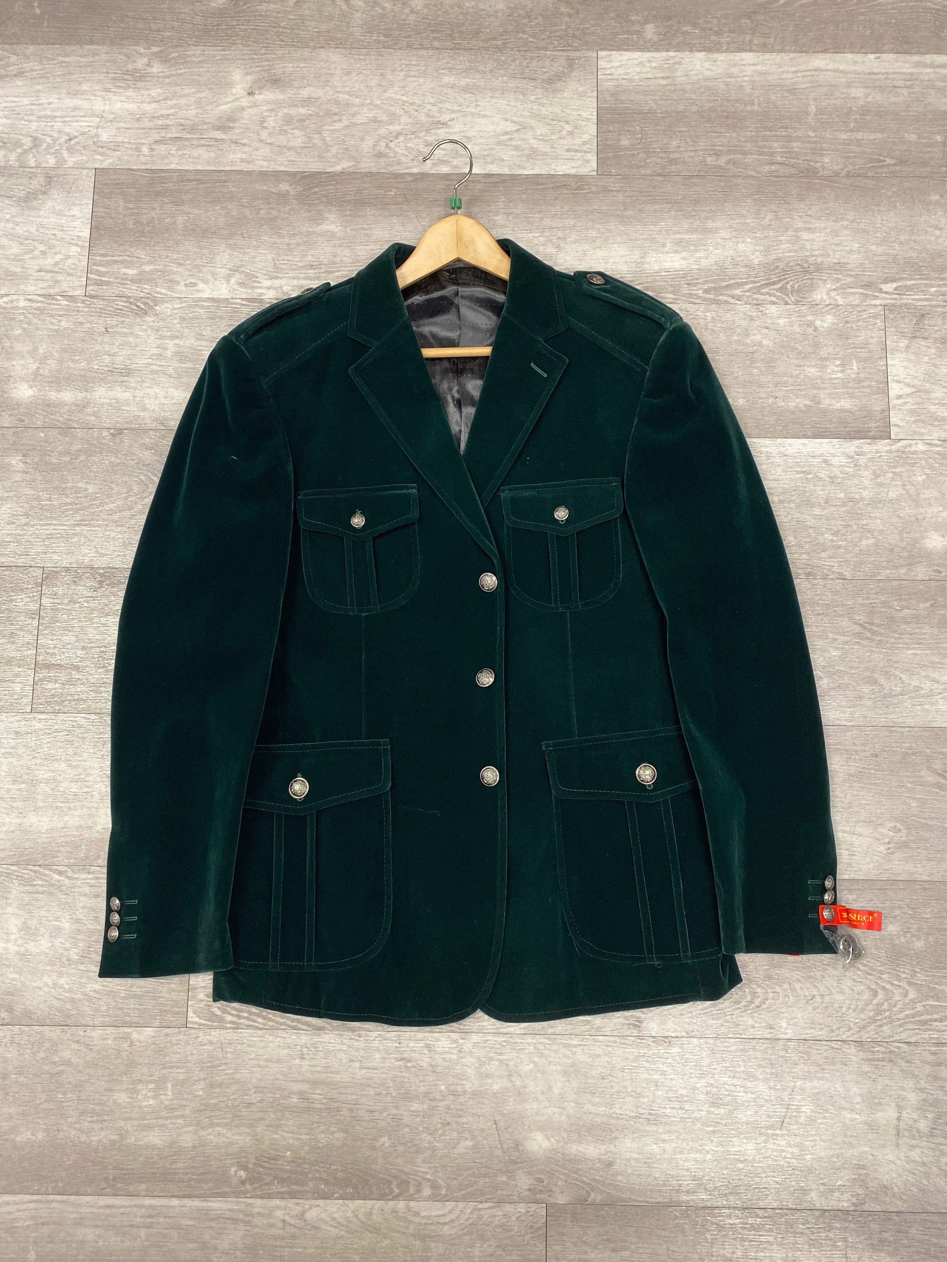 Inserch Paramilitary Velveteen 4-Pocket Blazer BL569-21 Green (SIZE M & 6XL ONLY) (FINAL SALE)