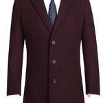 ENGLISH LAUNDRY Wool Blend Breasted Burgundy Top Coat EL53-01-700