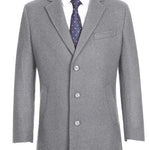 ENGLISH LAUNDRY Wool Blend Breasted Light Gray Top Coat EL53-01-410
