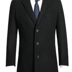 ENGLISH LAUNDRY Wool Blend Breasted Black Top Coat EL53-01-001
