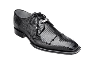 Belvedere - Karmelo, Genuine Lizard Dress Shoe - Black - 1497
