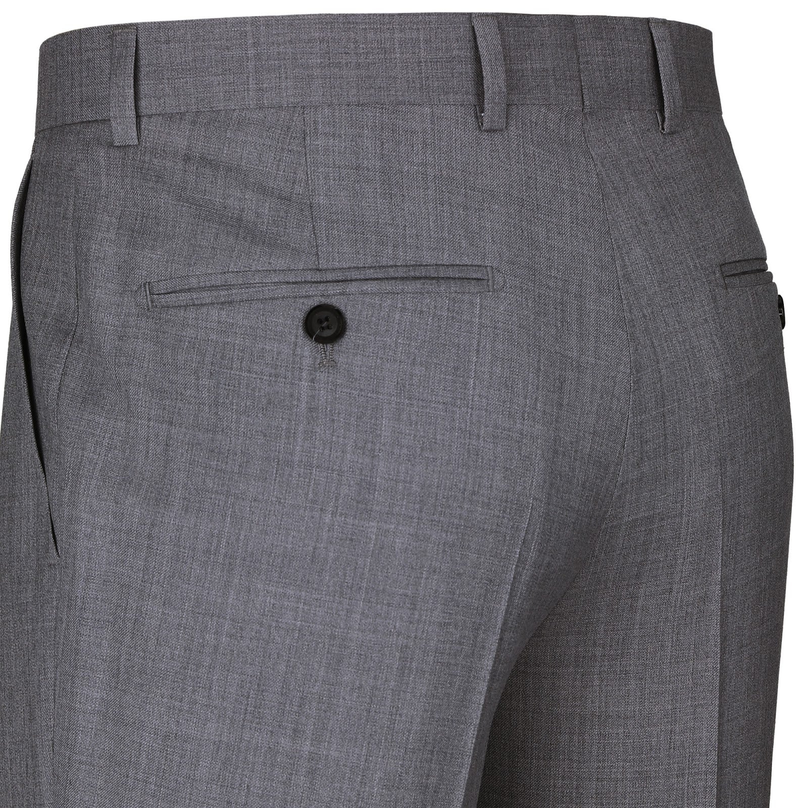 RENOIR Dark Grey 2-Piece Classic Fit Notch Lapel Wool Suit 508-3
