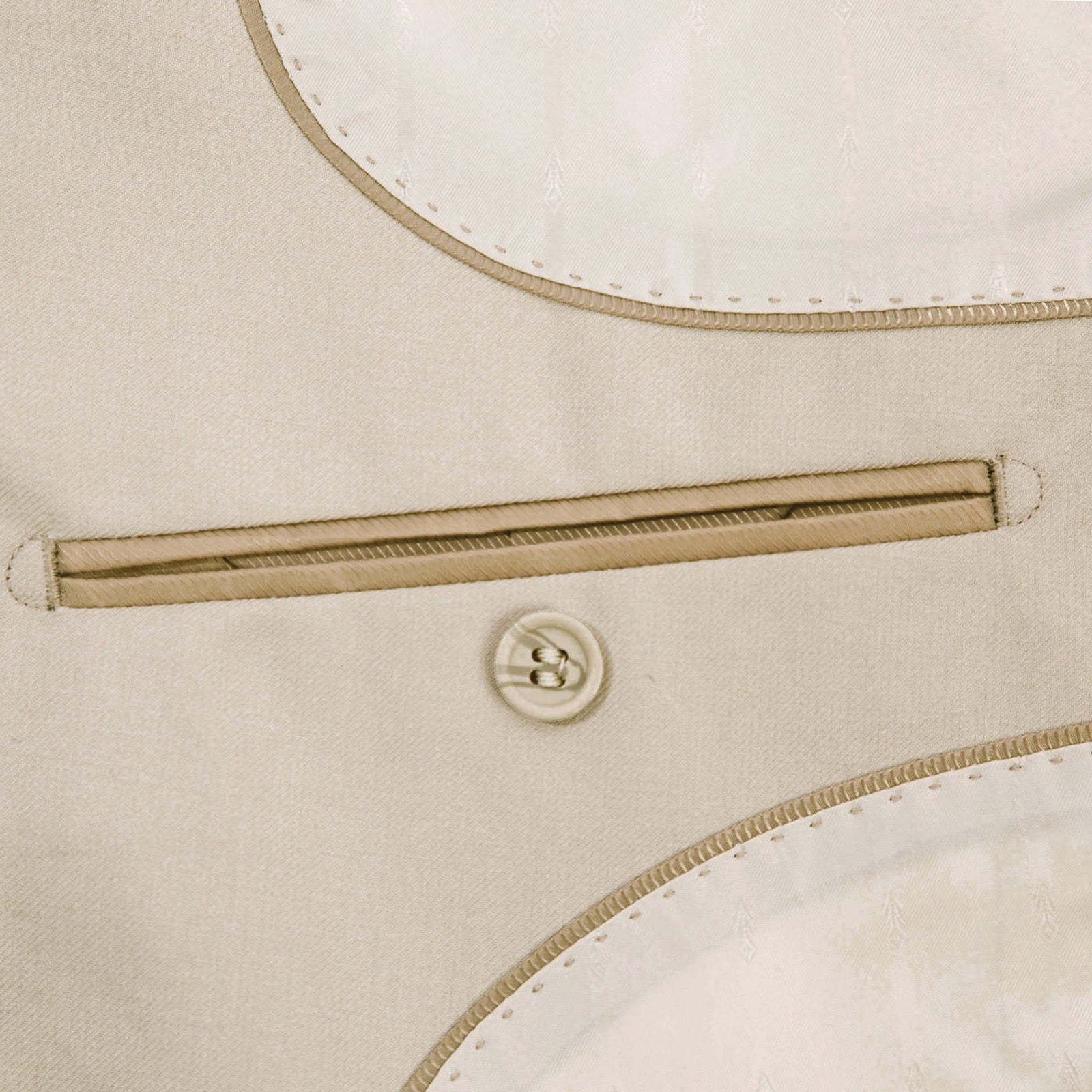 RENOIR Beige 2-Piece Classic Fit Single Breasted Notch Lapel Suit 201-3