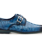 Belvedere Spencer Genuine Crocodile Dress Shoe - Blue - N05 - IN STORE