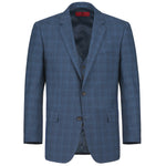 RENOIR 3-Piece Classic Fit Single Breasted Windowpane Suit 278-2