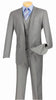 Vinci Slim Fit 3 Piece 2 Button Suit (Medium Gray) SV2900