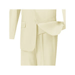 Vinci Regular Fit 3 Piece Suit 2 Button (Ivory) V2TR