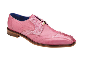 Belvedere - Valter, Genuine Caiman Crocodile and Lizard Dress Shoe - Rose Pink  - 1480 (IN STORE) (SIZE 9.5, 12 and 13 ONLY)