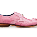 Belvedere - Valter, Genuine Caiman Crocodile and Lizard Dress Shoe - Rose Pink - 1480