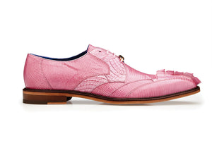 Belvedere - Valter, Genuine Caiman Crocodile and Lizard Dress Shoe - Rose Pink - 1480