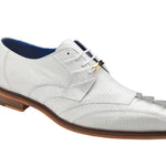 Belvedere - Valter, Genuine Caiman Crocodile and Lizard Dress Shoe - White - 1480