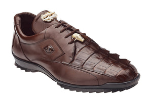 Belvedere - Vasco, Genuine Hornback Crocodile and Soft Calf Sneaker - Brown - 336122